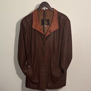 Misuri Firenze Women's Brown Genuine Lambskin Jacket Handmade in Italy A Steal!